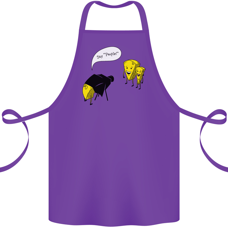 Say People Funny Photography Photograper Cotton Apron 100% Organic Purple