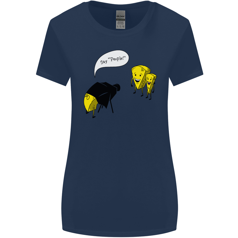 Say People Funny Photography Photograper Womens Wider Cut T-Shirt Navy Blue