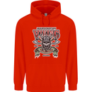 Scandinavian Viking Valhalla Odin Norse God Mens 80% Cotton Hoodie Bright Red