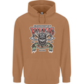 Scandinavian Viking Valhalla Odin Norse God Mens 80% Cotton Hoodie Caramel Latte