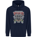 Scandinavian Viking Valhalla Odin Norse God Mens 80% Cotton Hoodie Navy Blue