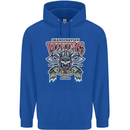 Scandinavian Viking Valhalla Odin Norse God Mens 80% Cotton Hoodie Royal Blue