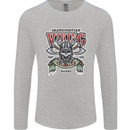 Scandinavian Viking Valhalla Odin Norse God Mens Long Sleeve T-Shirt Sports Grey