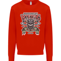 Scandinavian Viking Valhalla Odin Norse God Mens Sweatshirt Jumper Bright Red