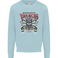 Scandinavian Viking Valhalla Odin Norse God Mens Sweatshirt Jumper Light Blue
