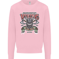 Scandinavian Viking Valhalla Odin Norse God Mens Sweatshirt Jumper Light Pink