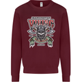 Scandinavian Viking Valhalla Odin Norse God Mens Sweatshirt Jumper Maroon