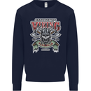 Scandinavian Viking Valhalla Odin Norse God Mens Sweatshirt Jumper Navy Blue