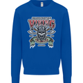 Scandinavian Viking Valhalla Odin Norse God Mens Sweatshirt Jumper Royal Blue