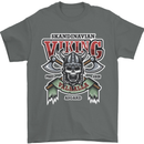 Scandinavian Viking Valhalla Odin Norse God Mens T-Shirt Cotton Gildan Charcoal