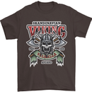 Scandinavian Viking Valhalla Odin Norse God Mens T-Shirt Cotton Gildan Dark Chocolate