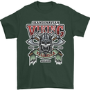 Scandinavian Viking Valhalla Odin Norse God Mens T-Shirt Cotton Gildan Forest Green