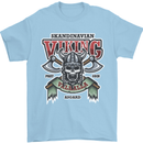 Scandinavian Viking Valhalla Odin Norse God Mens T-Shirt Cotton Gildan Light Blue