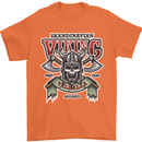 Scandinavian Viking Valhalla Odin Norse God Mens T-Shirt Cotton Gildan Orange