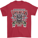 Scandinavian Viking Valhalla Odin Norse God Mens T-Shirt Cotton Gildan Red