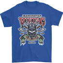 Scandinavian Viking Valhalla Odin Norse God Mens T-Shirt Cotton Gildan Royal Blue
