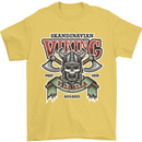 Scandinavian Viking Valhalla Odin Norse God Mens T-Shirt Cotton Gildan Yellow