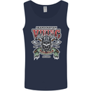 Scandinavian Viking Valhalla Odin Norse God Mens Vest Tank Top Navy Blue
