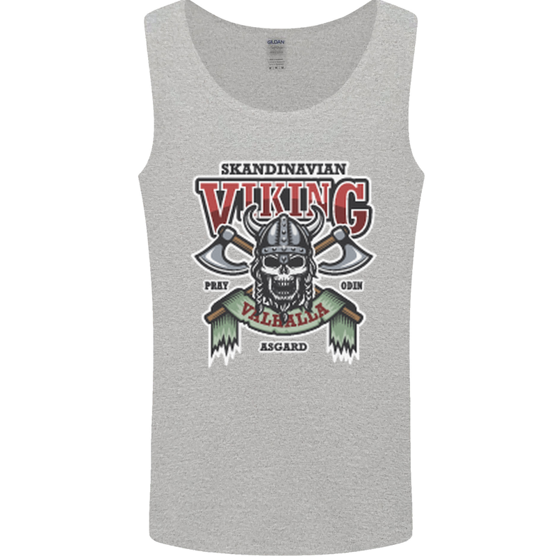 Scandinavian Viking Valhalla Odin Norse God Mens Vest Tank Top Sports Grey