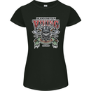 Scandinavian Viking Valhalla Odin Norse God Womens Petite Cut T-Shirt Black