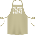 Scare Me I Have Twins Father's Day Mother's Cotton Apron 100% Organic Khaki
