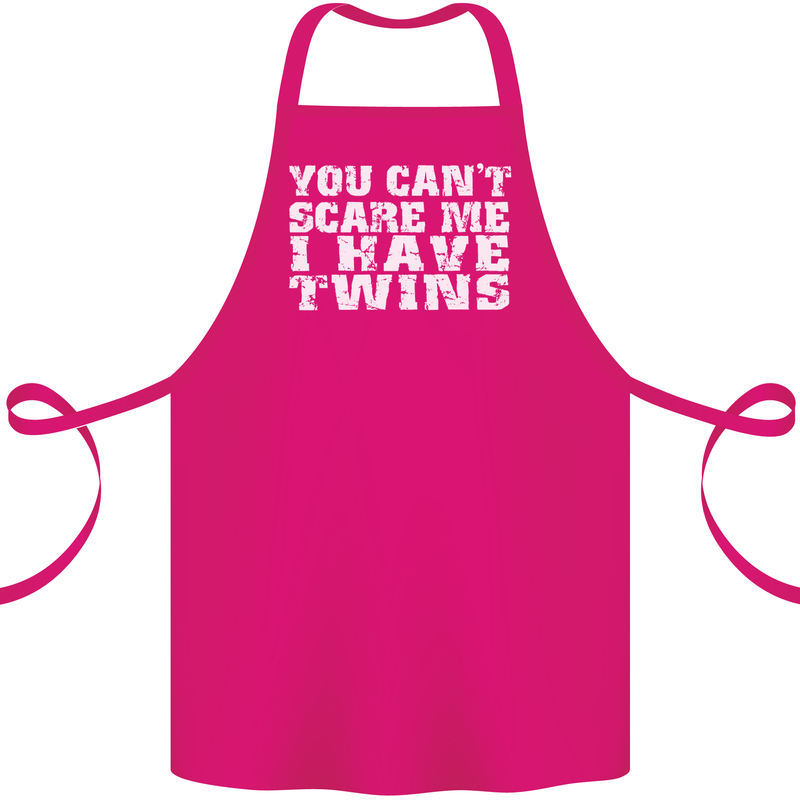 Scare Me I Have Twins Father's Day Mother's Cotton Apron 100% Organic Pink