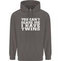 Scare Me I Have Twins Father's Day Mother's Mens 80% Cotton Hoodie Charcoal