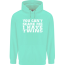 Scare Me I Have Twins Father's Day Mother's Mens 80% Cotton Hoodie Peppermint