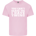 Scare Me I Have Twins Father's Day Mother's Mens Cotton T-Shirt Tee Top Light Pink