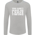 Scare Me I Have Twins Father's Day Mother's Mens Long Sleeve T-Shirt Sports Grey