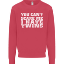 Scare Me I Have Twins Father's Day Mother's Mens Sweatshirt Jumper Heliconia
