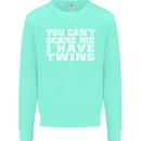 Scare Me I Have Twins Father's Day Mother's Mens Sweatshirt Jumper Peppermint