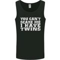 Scare Me I Have Twins Father's Day Mother's Mens Vest Tank Top Black