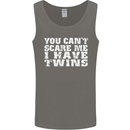 Scare Me I Have Twins Father's Day Mother's Mens Vest Tank Top Charcoal