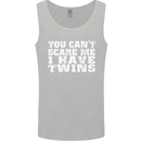 Scare Me I Have Twins Father's Day Mother's Mens Vest Tank Top Sports Grey