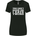 Scare Me I Have Twins Father's Day Mother's Womens Wider Cut T-Shirt Black