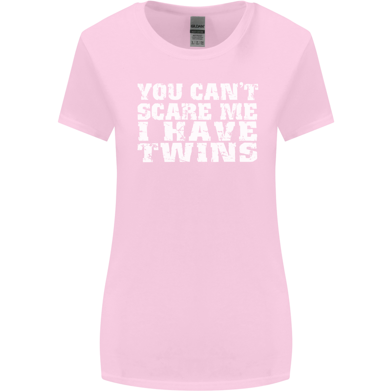 Scare Me I Have Twins Father's Day Mother's Womens Wider Cut T-Shirt Light Pink