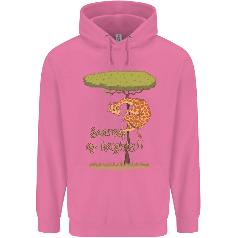Scared of Heights Funny Giraffe Acrophobia Childrens Kids Hoodie Azalea