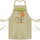 Scared of Heights Funny Giraffe Acrophobia Cotton Apron 100% Organic Khaki