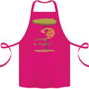 Scared of Heights Funny Giraffe Acrophobia Cotton Apron 100% Organic Pink