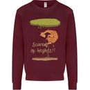 Scared of Heights Funny Giraffe Acrophobia Kids Sweatshirt Jumper Maroon