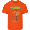 Scared of Heights Funny Giraffe Acrophobia Kids T-Shirt Childrens Orange