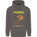 Scared of Heights Funny Giraffe Acrophobia Mens 80% Cotton Hoodie Charcoal
