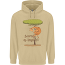 Scared of Heights Funny Giraffe Acrophobia Mens 80% Cotton Hoodie Sand