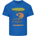 Scared of Heights Funny Giraffe Acrophobia Mens Cotton T-Shirt Tee Top Royal Blue