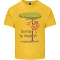 Scared of Heights Funny Giraffe Acrophobia Mens Cotton T-Shirt Tee Top Yellow