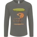 Scared of Heights Funny Giraffe Acrophobia Mens Long Sleeve T-Shirt Charcoal
