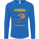 Scared of Heights Funny Giraffe Acrophobia Mens Long Sleeve T-Shirt Royal Blue