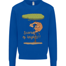 Scared of Heights Funny Giraffe Acrophobia Mens Sweatshirt Jumper Royal Blue