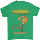 Scared of Heights Funny Giraffe Acrophobia Mens T-Shirt 100% Cotton Irish Green